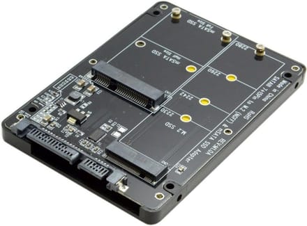 2-in-1 M.2 en mSATA naar SATA 3.0 Adapter Converter