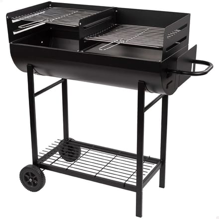 Houtskoolgrill met dubbele grill voor optimaal grillplezier