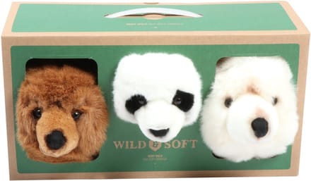 Wild&Soft Babykameraccessoires - Mini Dierenkoppen -  Beer