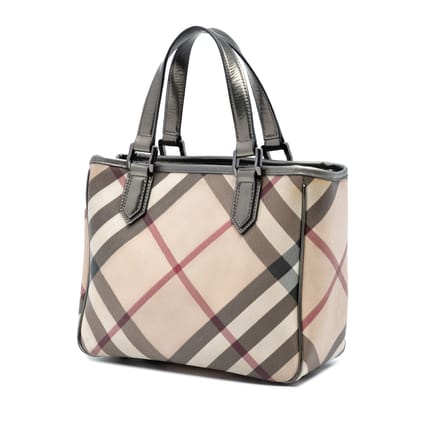 Tweedehands Supernova Gecheckte Gecoate Canvas Tote