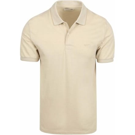 Polo Shirt Korte Mouw Gant 2Tone Piqué Poloshirt Ecru