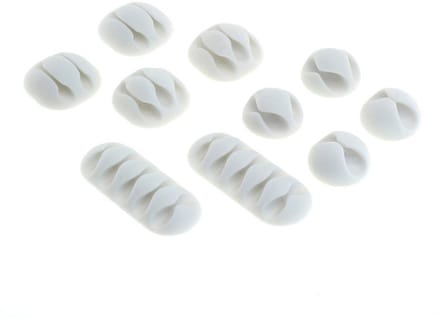 kabelhouder SET - 10 stuks zelfklevende kabelhouder kabelklemmen - Wit