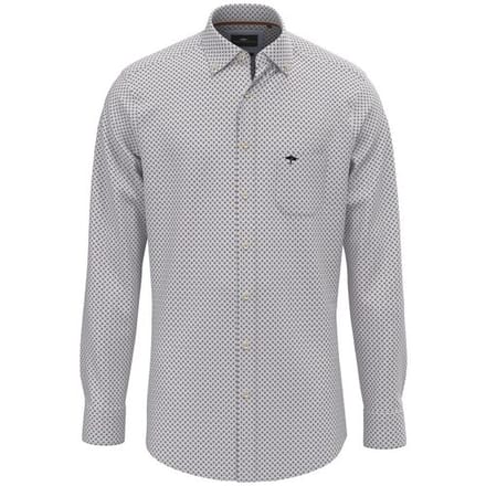 Fynch-Hatton Overhemd Abstract Minimal Pattern Hazel / male