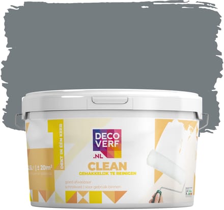 Decoverf clean muurverf grafiet, 2.5L