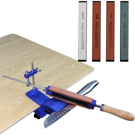 Draagbare messenslijper Professioneel metalen keukenslijpsysteem Gereedschap Fix-hoek wetsteen Set A beige