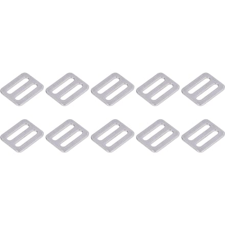Lot de 10 attaches à boucle réglables en acier inoxydable 316 pour sangles de collier white