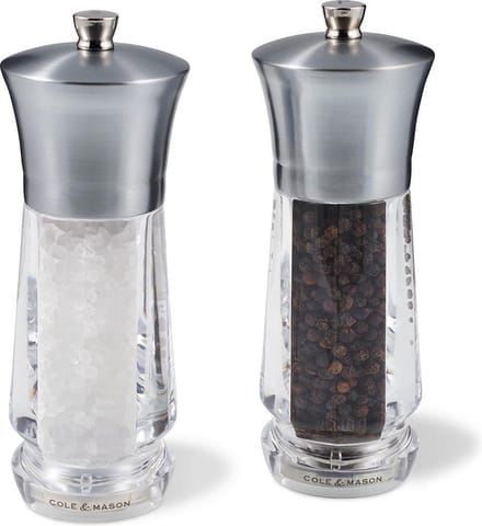 Cole & Mason Precision Exford Peper- & Zoutmolenset - 16,5cm - Nikkel/Acryl