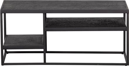 WOOOD Febe Salontafel Buiten - Metaal - Zwart - 40x90x45