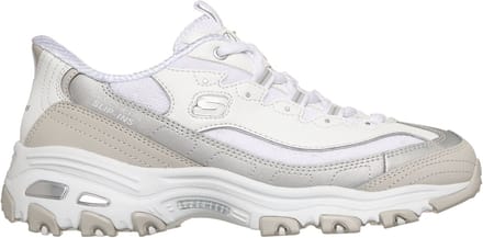 Skechers D LITES-SMOOTH NOSTALGIA Dames Instappers - Wit / Zilver