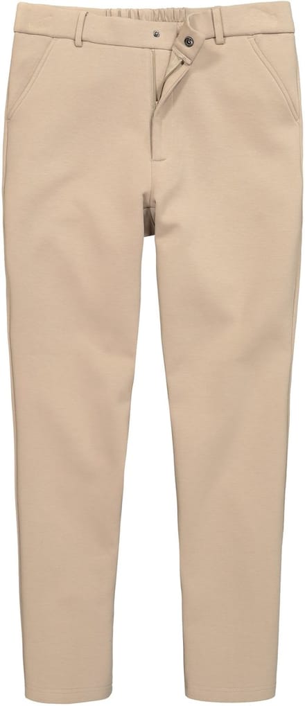 Men Plus - Heren - Jersey chinobroek Bilbao FLEXLASTIC® mix & match - Zand - Maat L