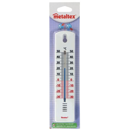 Metaltex Thermometer Binnen & Buiten - 20cm - Kunststof - Wit