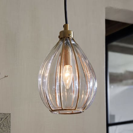 LOBERON Hanglamp Velunas messing/helder