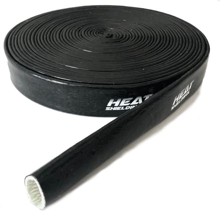 Ø 25 mm x 1 m | Hittebestendige silicone isolatiekous - Zwart