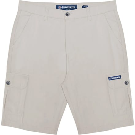 Lambretta Heren Rubberized Logo Cargo Shorts (Havermout)