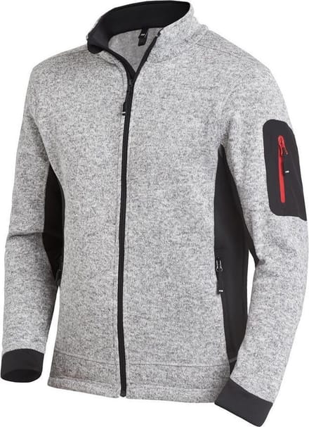 FHB CHRISTOPH Herenvest Tricotfleece 79595 - Grijs-Zwart - M