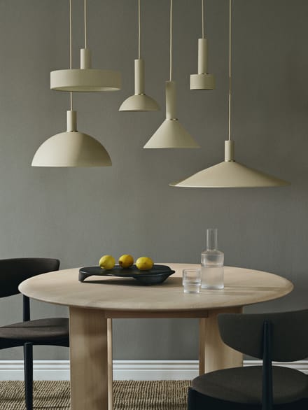 Ferm Living Bevel tafel rond - beuken, wit geolied