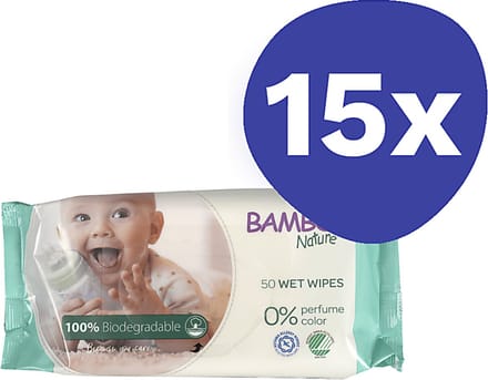Bambo Nature 100% Biologisch Afbreekbare Doekjes (14x 50 stuks)