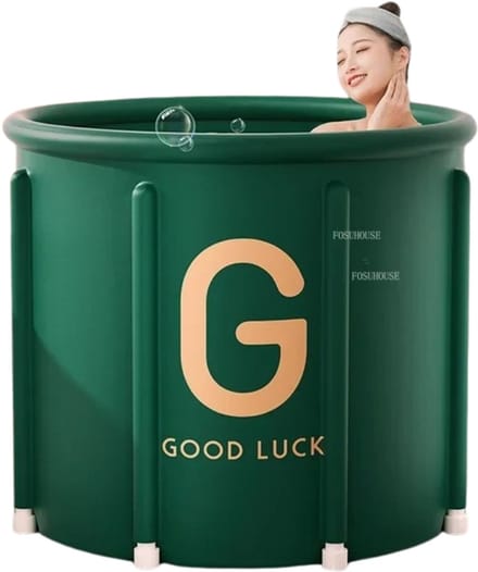Livano Ijsbad - Zitbad - Ice Bath - Dompelbad - Opblaasbaar - Wim Hof Methode - Groen - Set 1 - 65cm