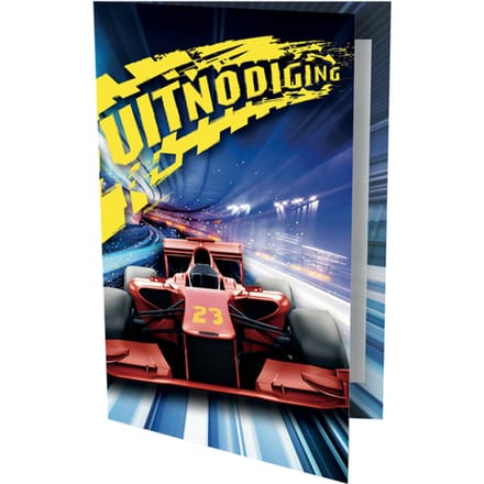 Uitnodigingen Race auto