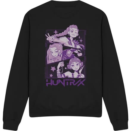 K-Pop Demon Hunters Unisex Volwassenen Huntr/X Panel Sweatshirt (Zwart)