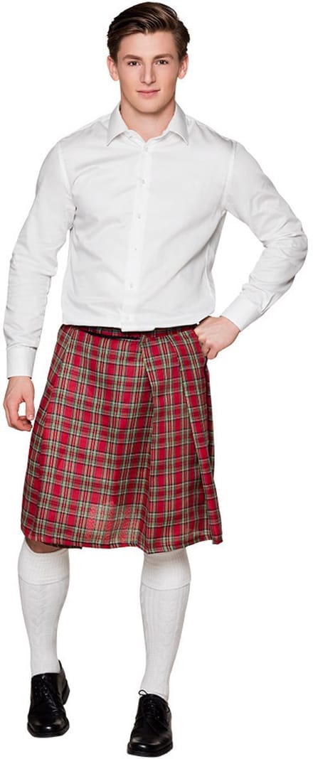 Boland Schotse rok - 2x - rood - kilt - heren - M/XL - schotland - carnaval