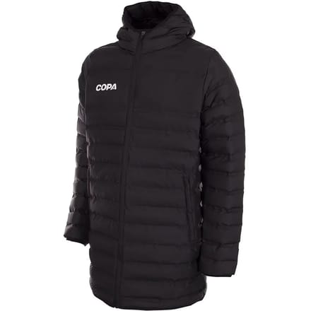 COPA - Lange Gewatteerde Jas met Capuchon - Heren - Zwart - S