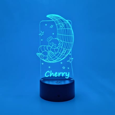 [Nice Little Things] - Gepersonaliseerde RGB LEDlamp Bear on the Moon
