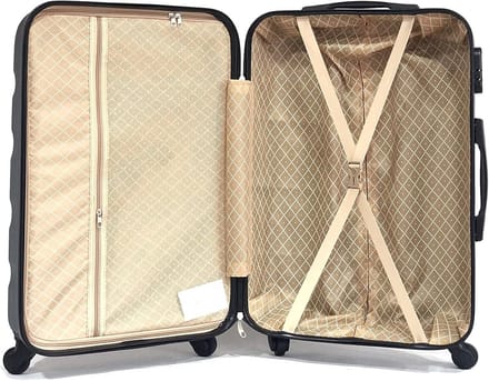 Stevige Reiskoffer 65 cm met Handige Make-up Tas