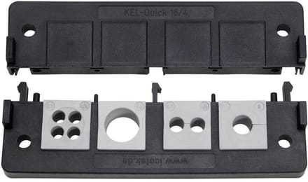 Icotek KEL-Quick 16/8 Kabelinvoeringsplaat Polyamide Zwart 1 stuk(s)