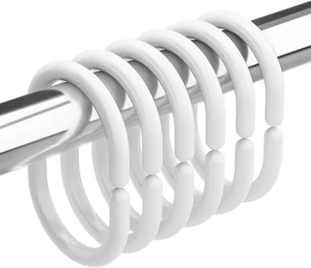 New Age Devi - Douchegordijn Ringen Set 12 Stuks - Wit - Douche Gordijn Ringen - Curtain Rings