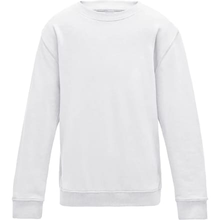 Just Hoods - AWDis Sweat Kinder - Arctic White maat 7/8 (M)