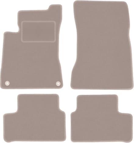 Beige velours matten voor: Mercedes B W247 minivan (2018-)