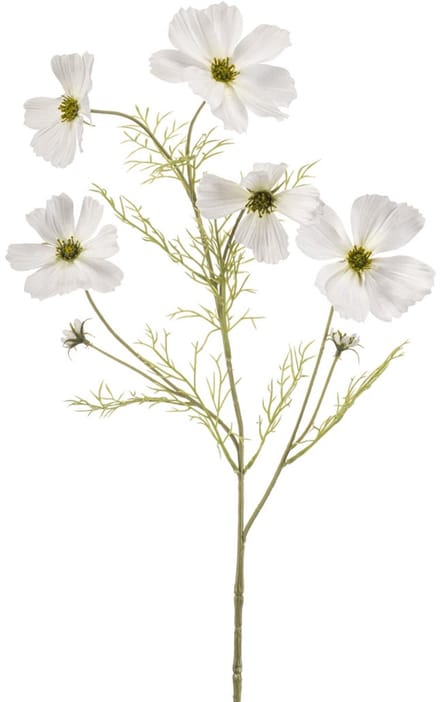 Emerald - Kunstbloem Cosmos 75cm wit - Kunstplant voor binnen