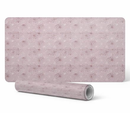 Gaming bureauonderlegger met geometrische bloemenprint 90x45 cm