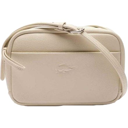 Lacoste City Court Leren Schoudertas (Wit)