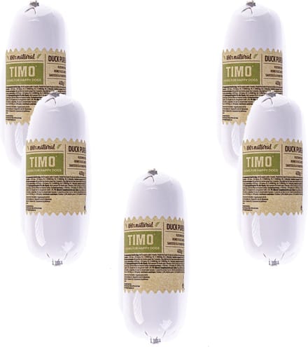 Timo Vleesworst Eend - Hondensnacks - 5 x 400 g