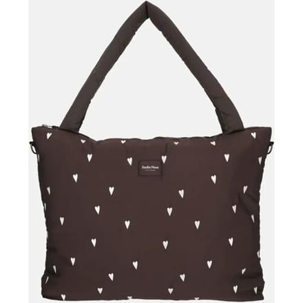 Studio Noos Puffy luiertas dark brown hearts