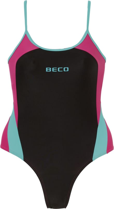 BECO badpak, borst support band, zwart/roze, maat 36