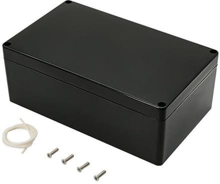 Project Box - Aansluitdoos Behuizing - Elektronica Bescherming - IP65 Waterdicht Stofdicht - 200 x 120 x 75 mm - Zwart