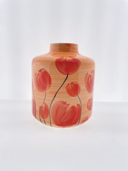Vaas - Keramiek - Decoratie - Woondecoratie - Villa Pottery - Voorjaar - Francis 2 Orange/Red