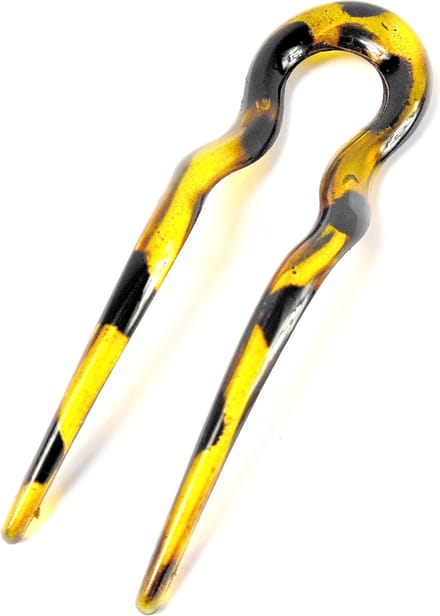Haarpin lichtbruin - lengte 13 cm / breedte 4 cm