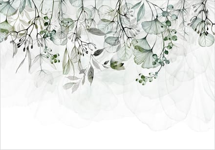 Fotobehang - Foggy Nature - Green.