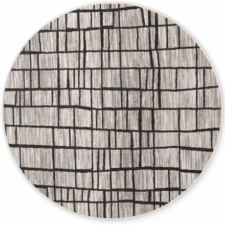 Ted Baker Haringey rond buitenkleed Crouch Zwart/Wit - Rond 160 Ø - (M)