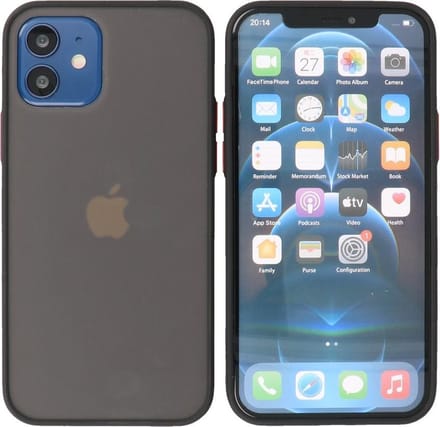 iPhone 12 Mini Hoesje - Back Cover Telefoonhoesje - Zwart