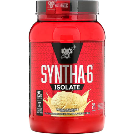 BSN, Syntha-6 Isolate, Mélange pour Boisson Poudre de Protéines, Glace à la Vanille, 2,01 livres (912 g)