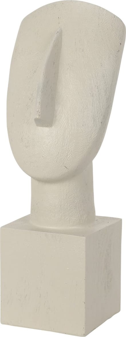 In & Out Deco Beeld - Hoofd - Abstract - Kleur Wit - Hoog 31 cm