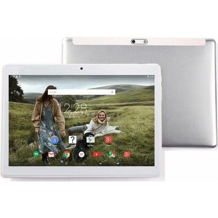 Tablet PC 10.1 Inch Android 11 Octa Core 4GB/64GB Tablet 3G LTE Telefoongesprek GPS 1280*800 IPS met Cover Case Add Case zilver
