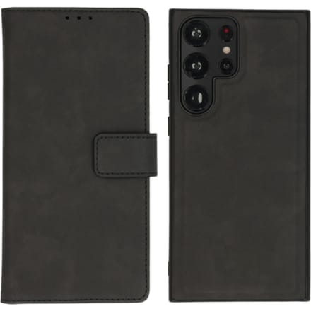 Kees Galaxy S23 Ultra Luxe 2-in-1 Portemonnee Hoesje Zwart