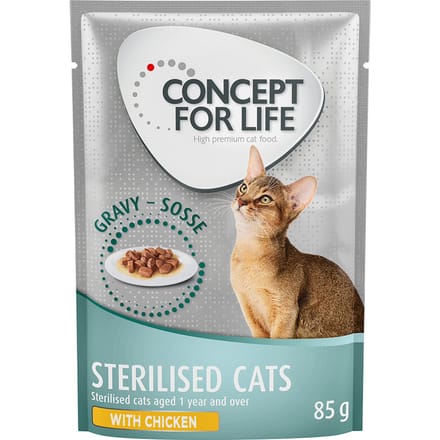 Concept for Life Sterilised Cats met Kip - in Saus  - 85 g