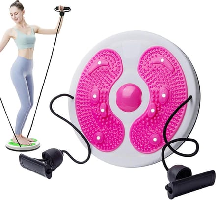 Twist Exercise Board - Taille Trainer - Taille Vormgeven - 3D Massage Acupressuur - 27 cm Diameter - Roze